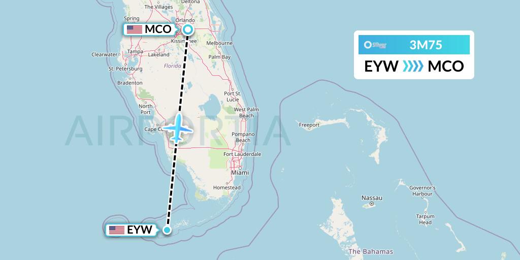 3M75 Flight Status Silver Airways Key West to Orlando (SIL75)
