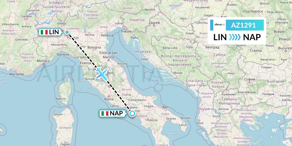 AZ1291 Flight Status Alitalia Milan to Naples (AZA1291)