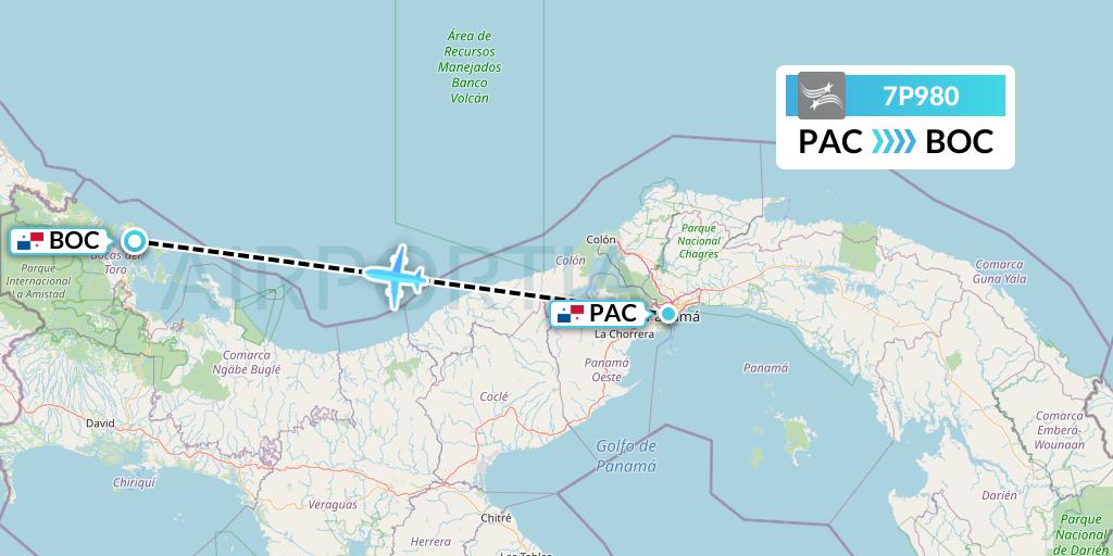 7P980 Flight Status Air Panama Panama City to Isla Colón (PST980)