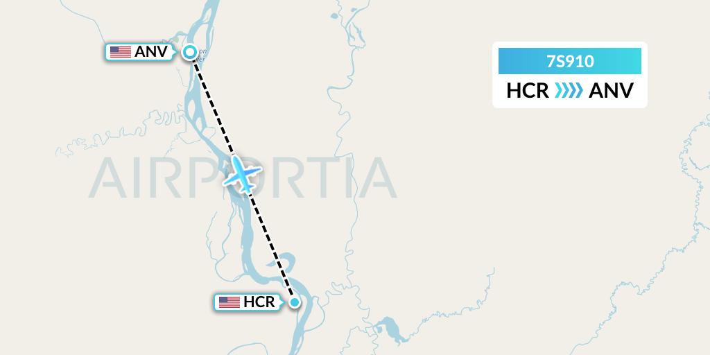 7S910 Ryan Air (USA) Flight Map: Holy Cross to Anvik