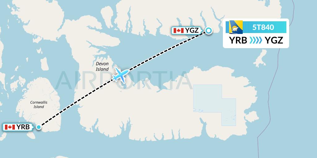 5T840 Flight Status Canadian North Resolute to Grise Fiord (MPE840)