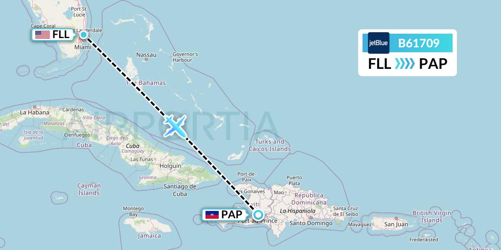 B61709 Flight Status Jetblue Airways Fort Lauderdale To Port Au Prince Jbu1709