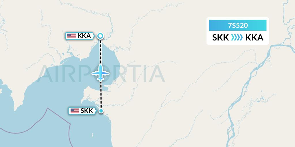 7S520 Ryan Air (USA) Flight Map: Shaktoolik to Koyuk