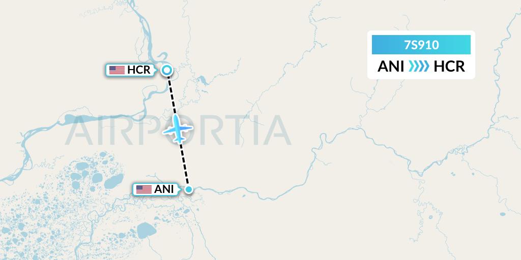 7S910 Ryan Air (USA) Flight Map: Aniak to Holy Cross