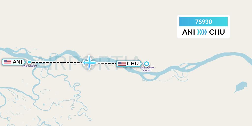 7S930 Ryan Air (USA) Flight Map: Aniak to Chuathbaluk