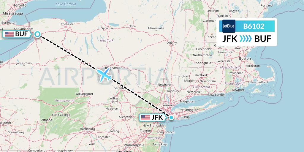 B6102 Flight Status JetBlue Airways New York to Buffalo (JBU102)