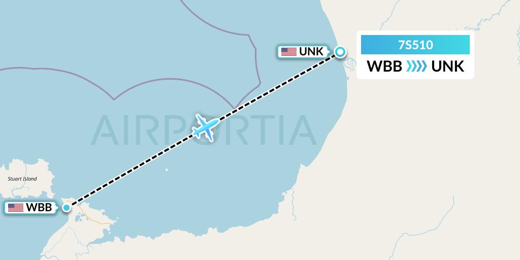 7S510 Ryan Air (USA) Flight Map: Stebbins to Unalakleet