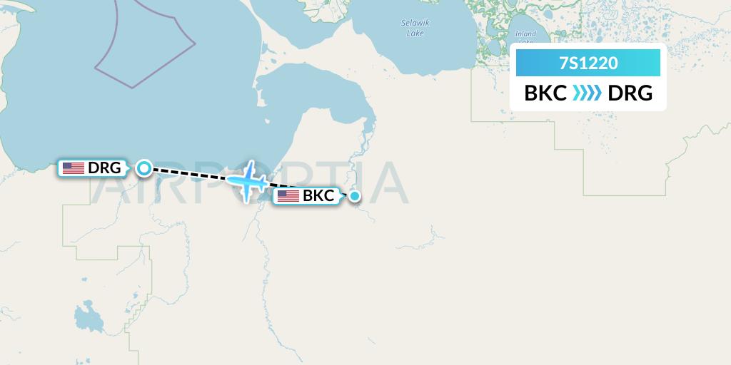 7S1220 Ryan Air (USA) Flight Map: Buckland to Deering
