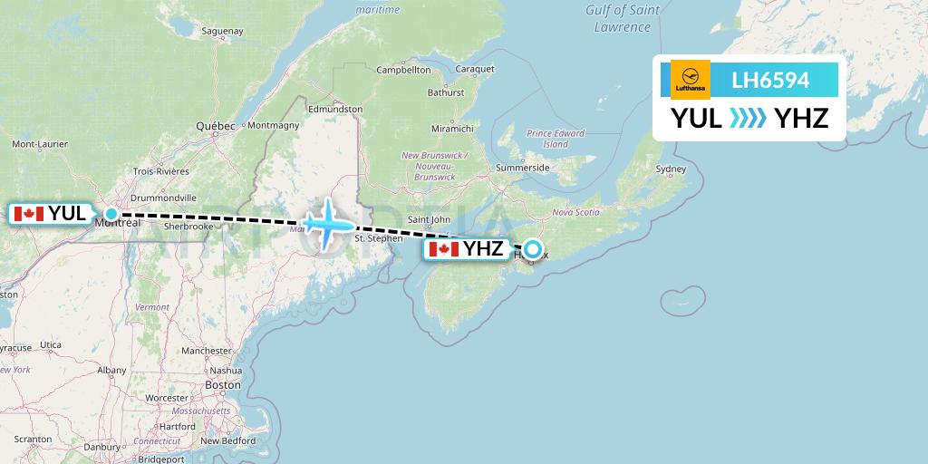LH6594 Flight Status Lufthansa Montreal to Halifax (DLH6594)