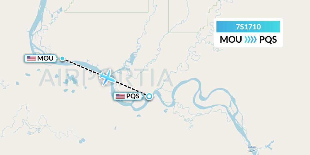 7S1710 Ryan Air (USA) Flight Map: Mountain Village to Pilot Station