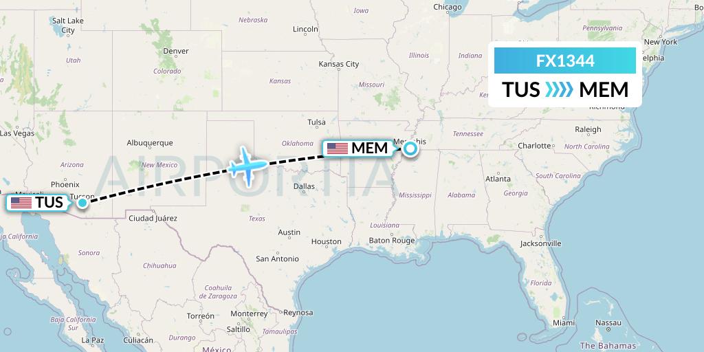 FX1344 Flight Status FedEx: Tucson to 