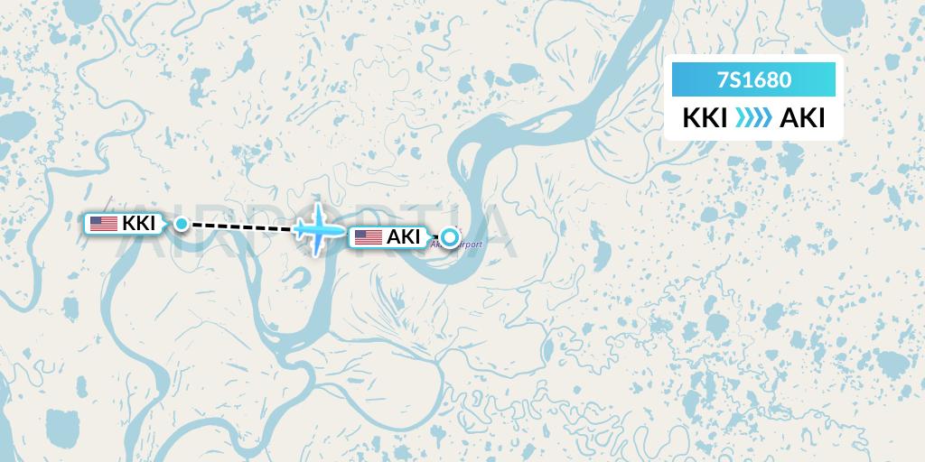 7S1680 Ryan Air (USA) Flight Map: Akiachak to Akiak