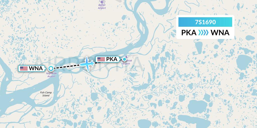 7S1690 Ryan Air (USA) Flight Map: Napaskiak to Napakiak