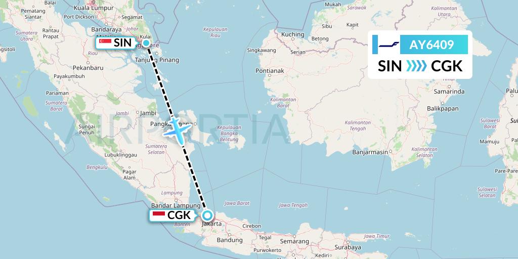 AY6409 Flight Status Finnair: Singapore to Jakarta (FIN6409)