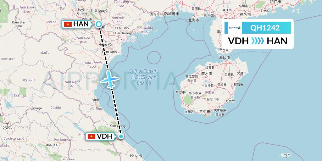 QH1242 Flight Status Bamboo Airways Dong Hoi to Hanoi (BAV1242)