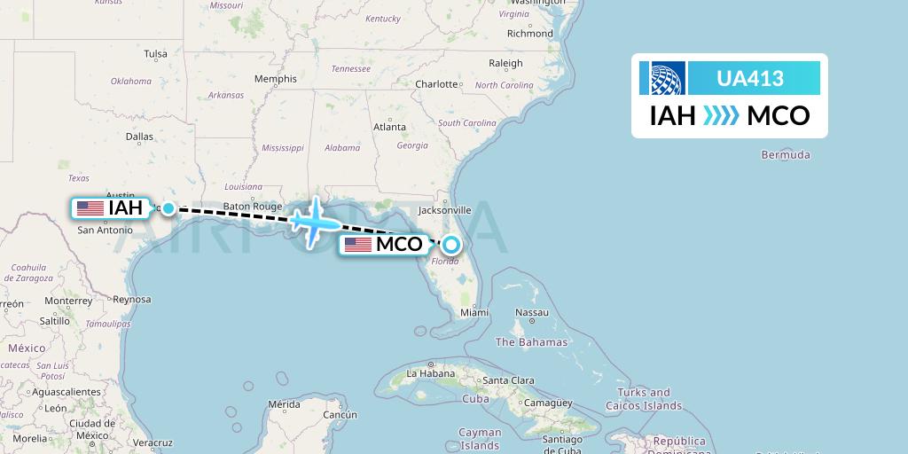 UA413 Flight Status United Airlines Houston to Orlando (UAL413)