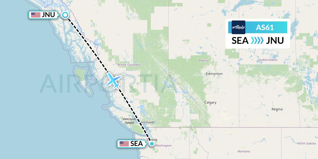 AS61 Flight Status Alaska Airlines Seattle to Juneau (ASA61)