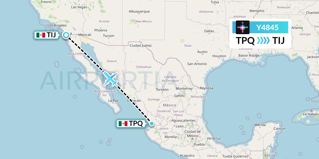 Y4845 Flight Status Volaris Tepic to Tijuana (VOI845)