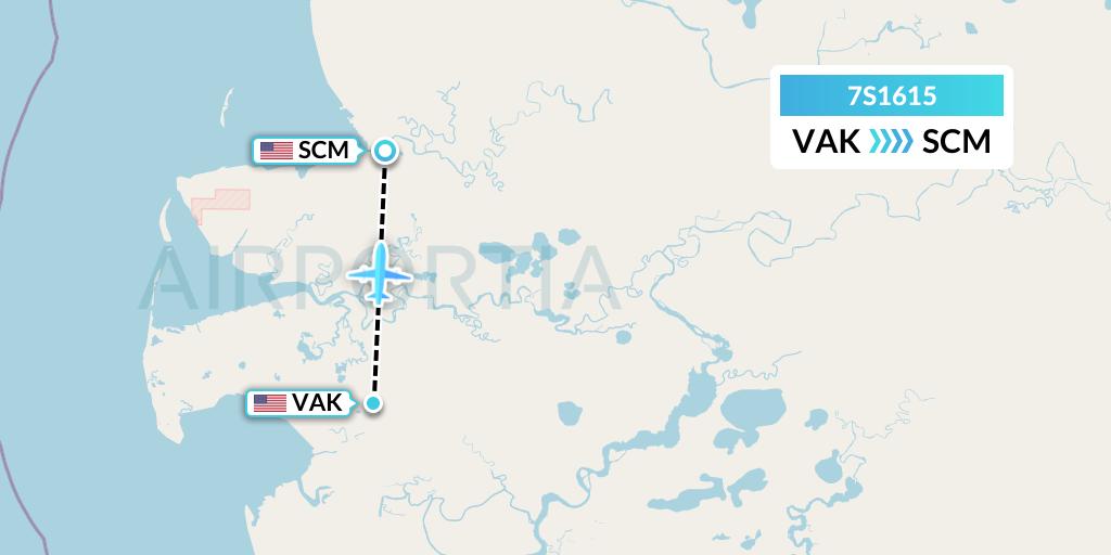 7S1615 Ryan Air (USA) Flight Map: Chevak to Scammon Bay