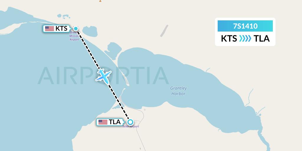 7S1410 Ryan Air (USA) Flight Map: Brevig Mission to Teller