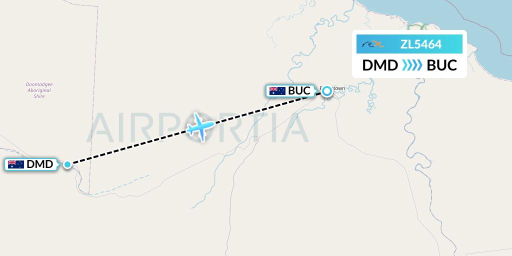 ZL5464 Regional Express Flight Map: Doomadgee to Australia
