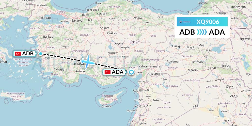 xq9006 flight status sunexpress izmir to adana sxs9006