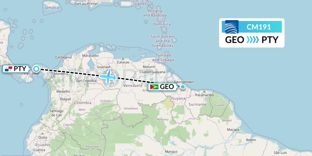 CM191 Flight Status Copa Airlines to Panama City (CMP191)