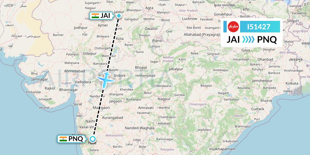 I51427 Flight Status AirAsia India Jaipur to Pune (IAD1427)
