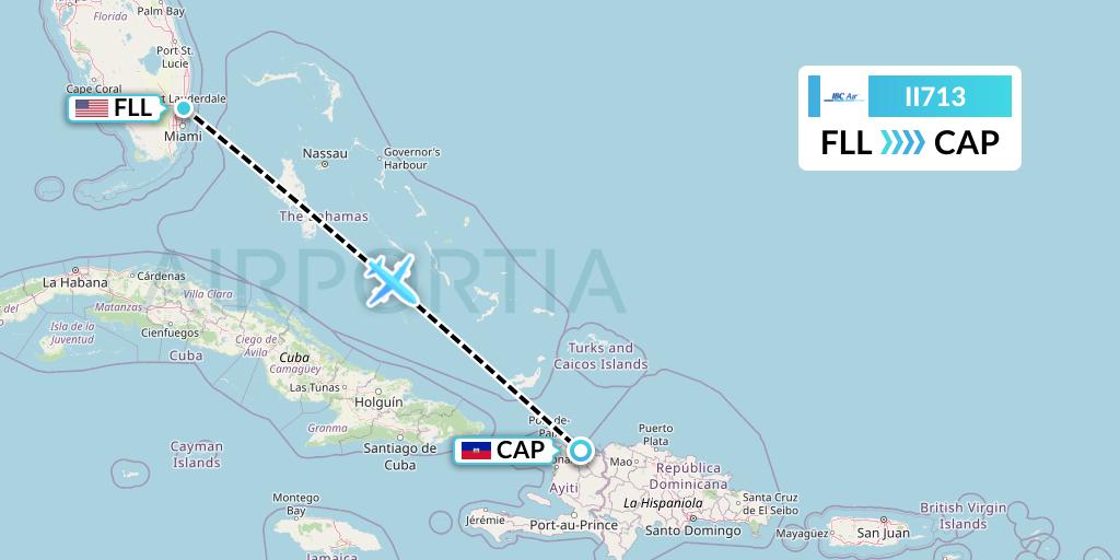 II713 Flight Status IBC Airways Fort Lauderdale to CapHaitien (CSQ713)