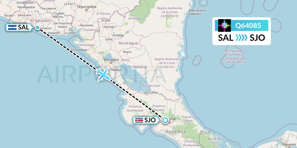 Q64085 Flight Status Volaris Costa Rica San Salvador to San Jose (VOC4085)