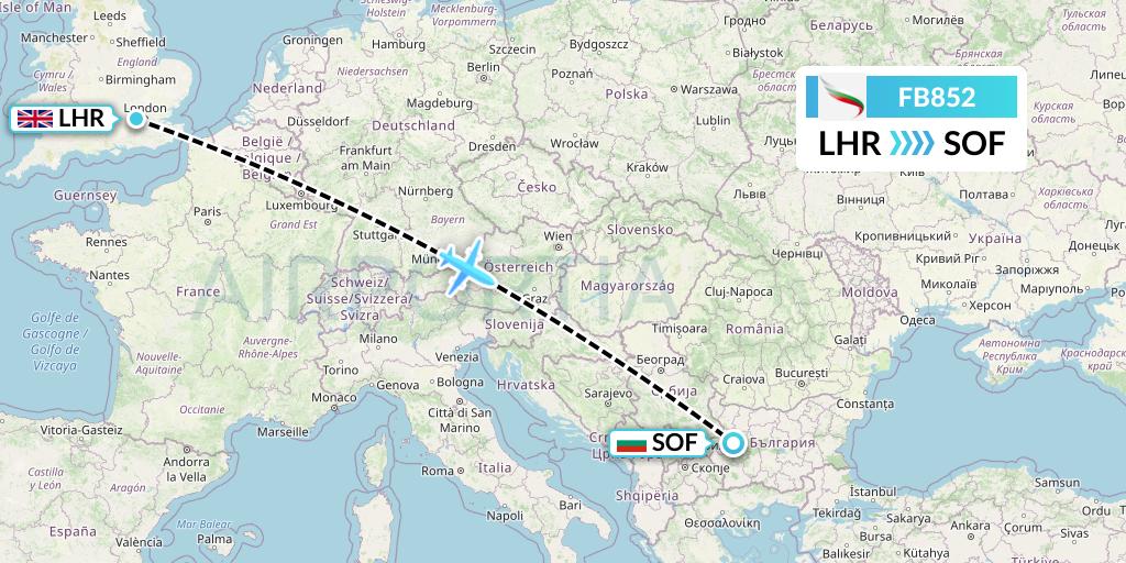 FB852 Flight Status Bulgaria Air London to Sofia (LZB852)