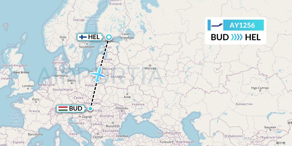 AY1256 Flight Status Finnair Budapest to Helsinki (FIN1256)
