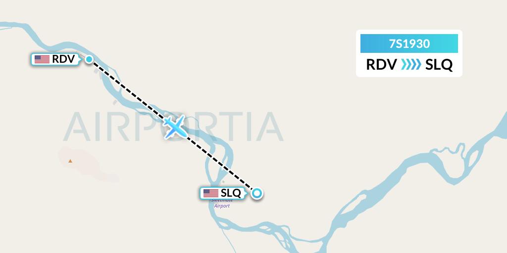7S1930 Ryan Air (USA) Flight Map: Red Devil to Sleetmute