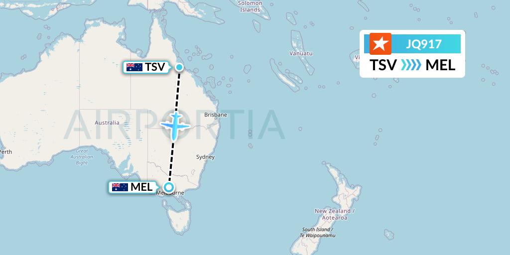 JQ917 Flight Status Jetstar Airways Townsville to Melbourne (JST917)