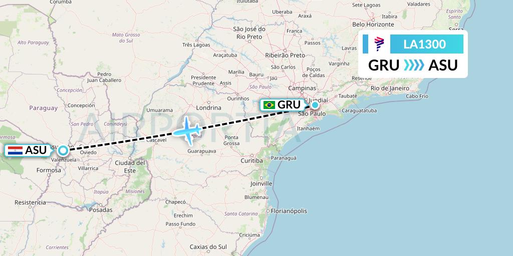 LA1300 Flight Status LAN Airlines Sao Paulo to Asuncion (LAN1300)