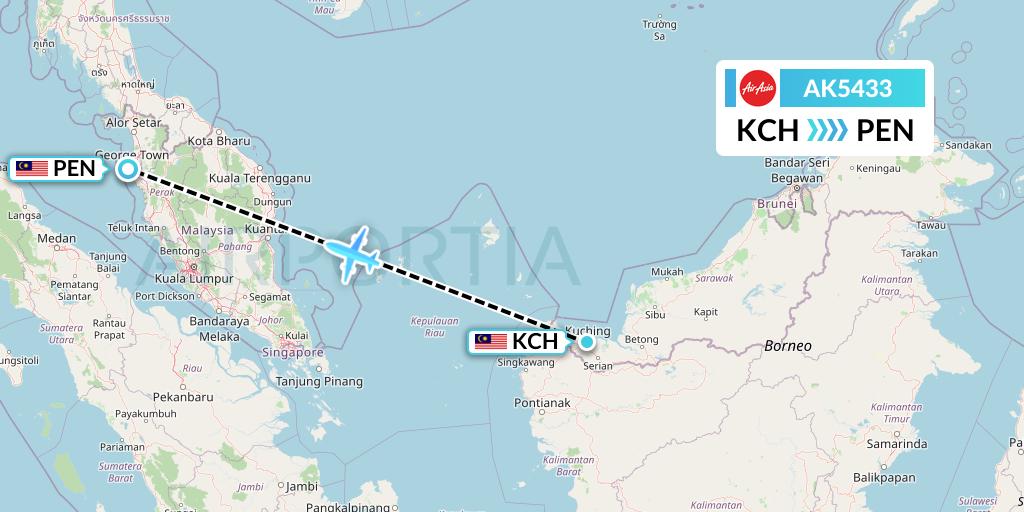 Ak5433 Flight Status Airasia Kuching To Penang Axm5433