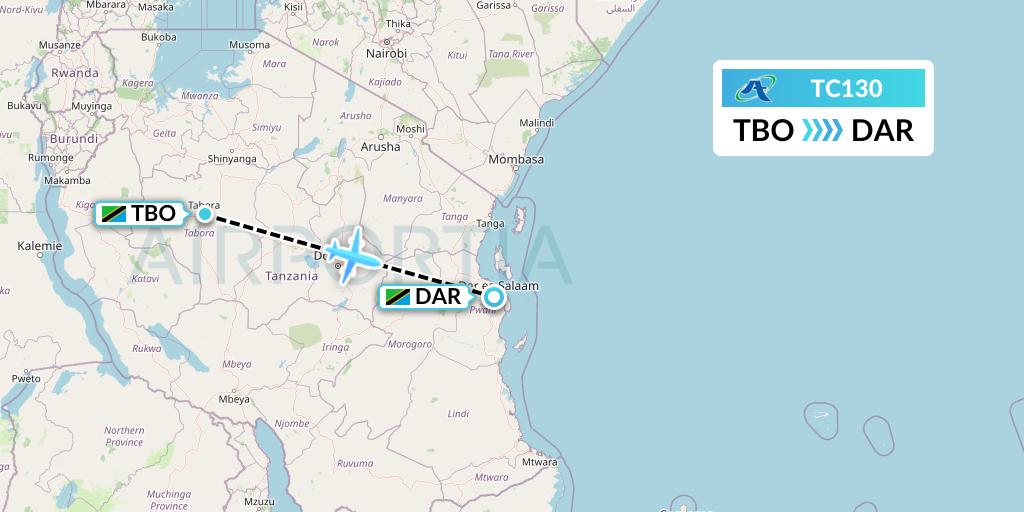 TC130 Flight Status Air Tanzania: Tabora to Dar-es-Salaam (ATC130)