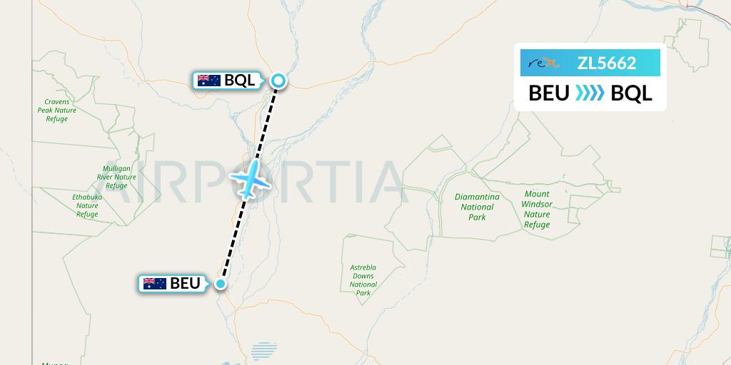 ZL5662 Regional Express Flight Map: Australia to Australia