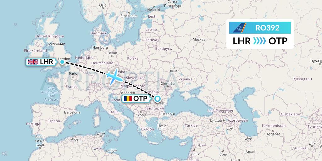 RO392 Flight Status Tarom London to Bucharest (ROT392)