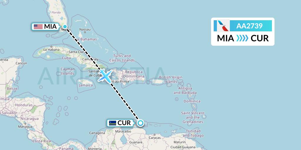 AA2739 Flight Status American Airlines Miami to Willemstad (AAL2739)
