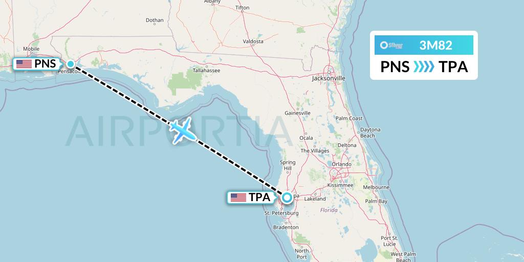 3M82 Flight Status Silver Airways Pensacola to Tampa (SIL82)
