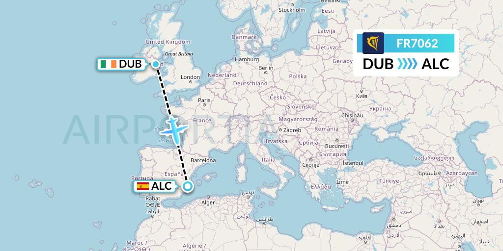 FR7062 Flight Status Ryanair Dublin to Alicante (RYR7062)