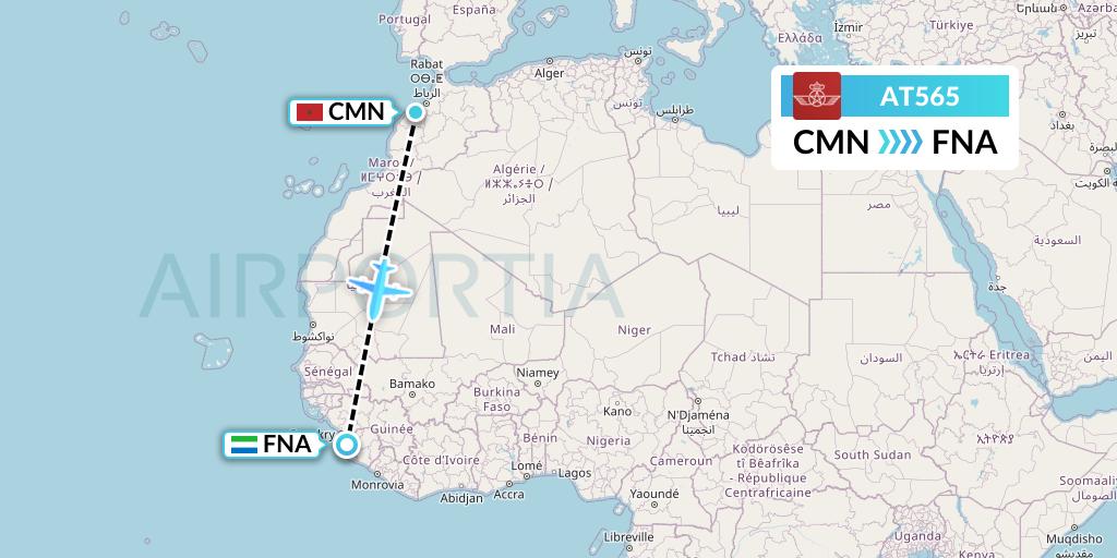 at565-flight-status-royal-air-maroc-casablanca-to-freetown-ram565