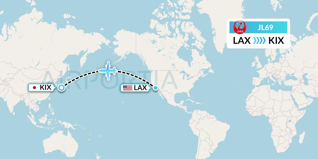 JL69 Flight Status Japan Airlines Los Angeles to Osaka (JAL69) JL69 Flight Status Japan Airlines Los Angeles to Osaka (JAL69)