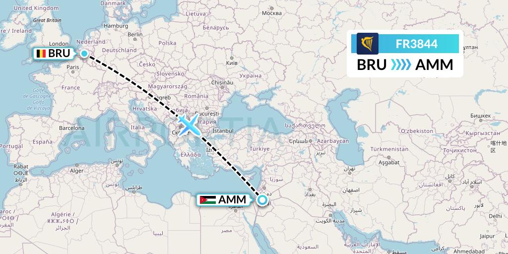 ryanair brussels amman