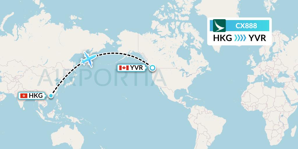 CX888 Flight Status Cathay Pacific Hong Kong to Vancouver (CPA888)