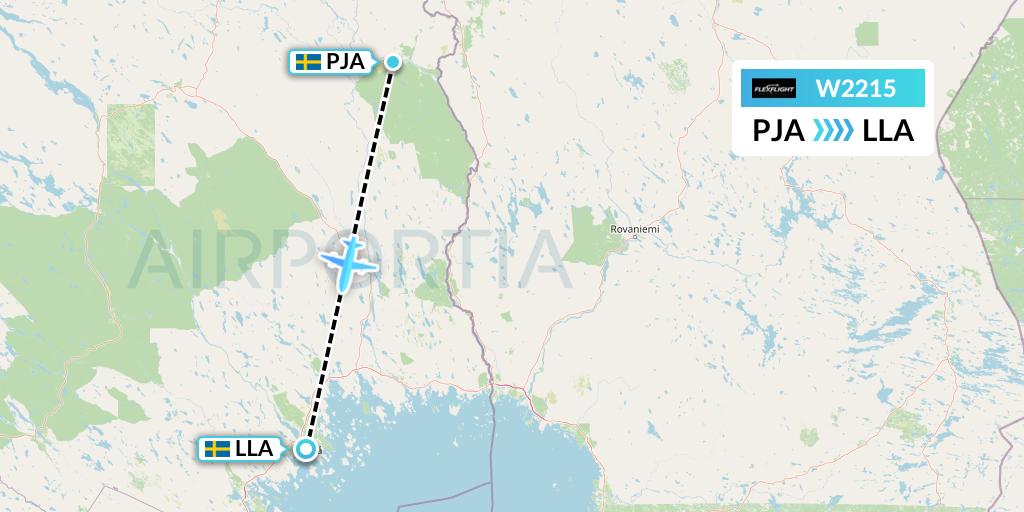 W2215 Flex Flight Flight Map: Pajala to Lulea
