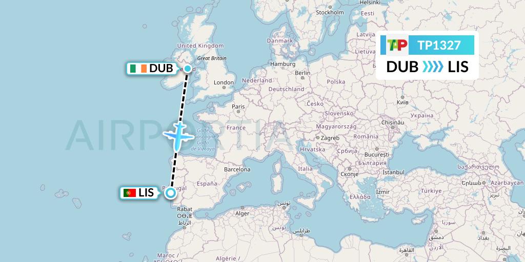 TP1327 Flight Status TAP Portugal Dublin to Lisbon (TAP1327)