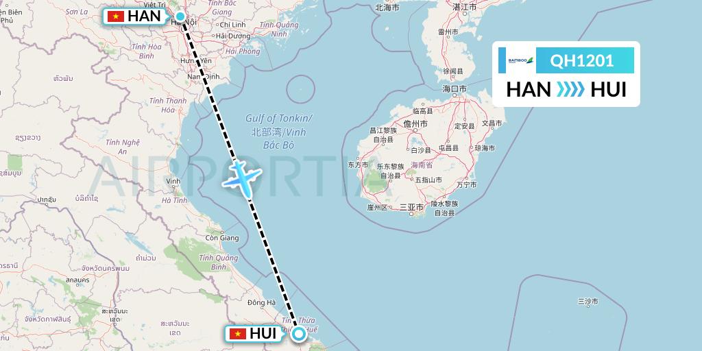 QH1201 Flight Status Bamboo Airways Hanoi to Hue (BAV1201)