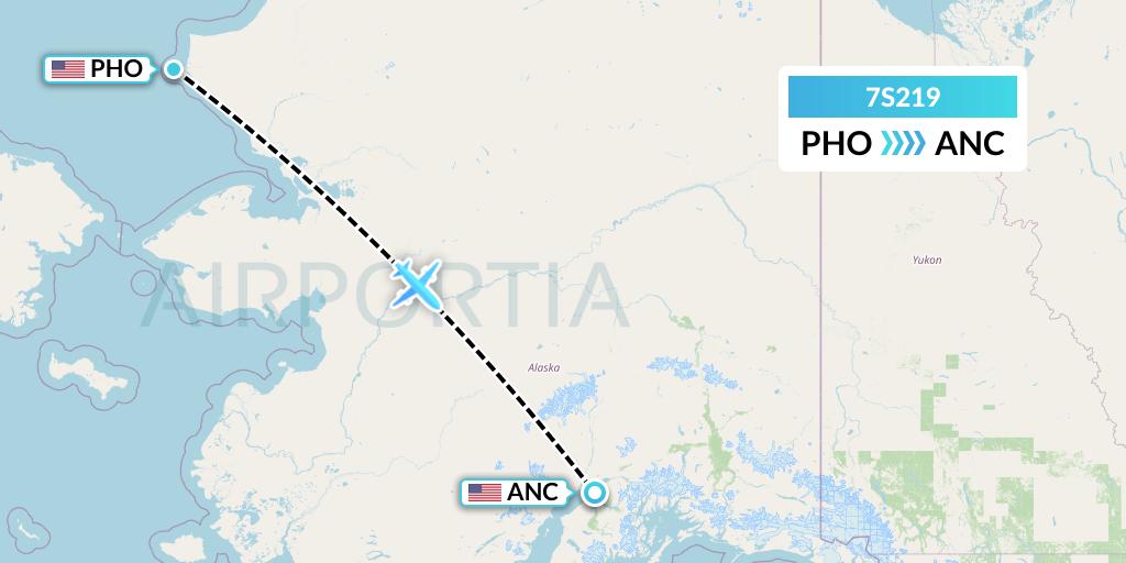 7S219 Ryan Air (USA) Flight Map: Point Hope to Anchorage